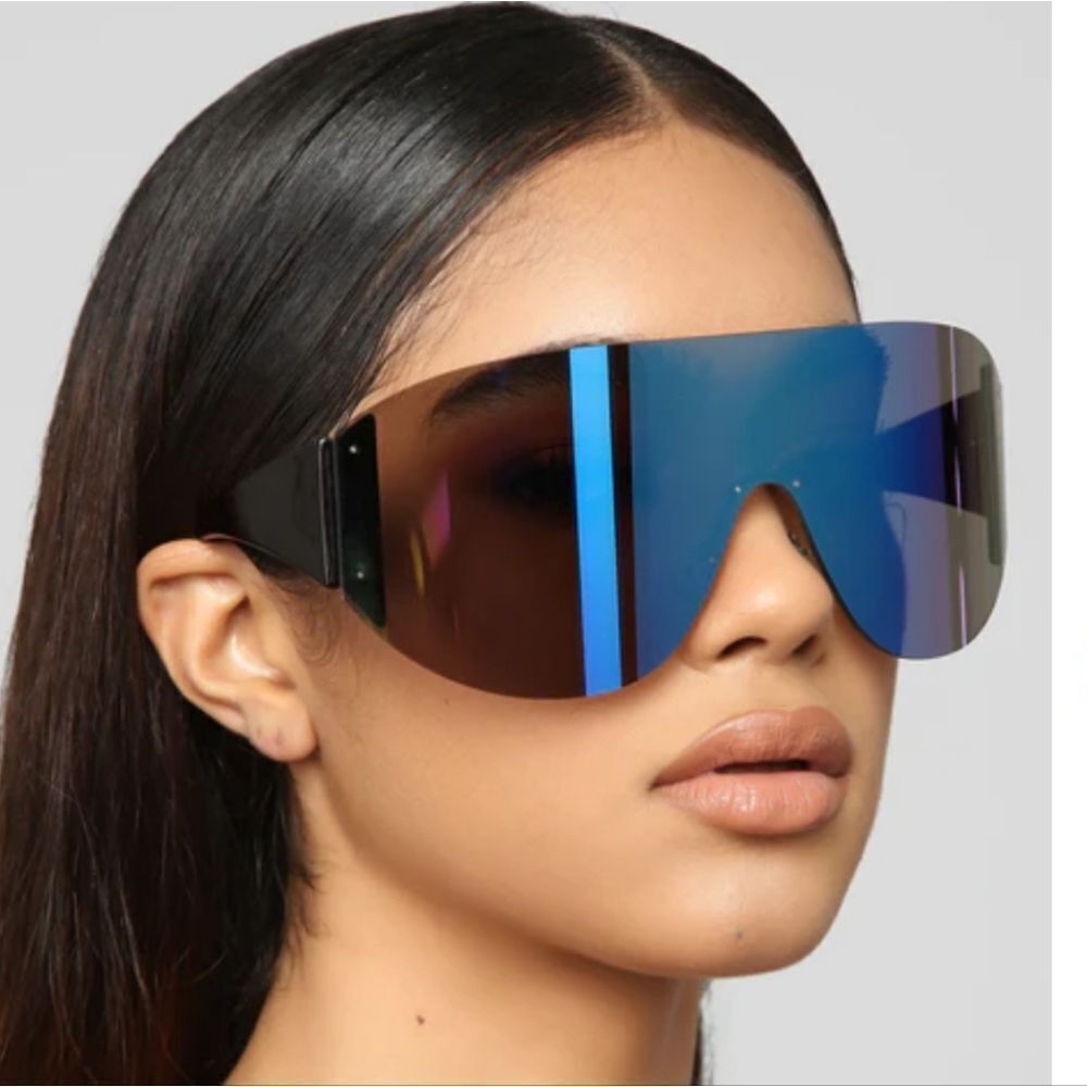 Fashion Nova From The Start Sunglasses - Blue